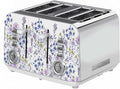 VQ Laura Ashley Stainless Steel 4 Slice Toaster Wild Meadow