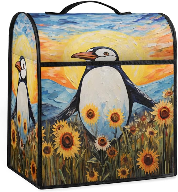 cfpolar Kitchen Aid Mixer Cover Compatible with 6-8 Quarts Starry Sky Penguin Sunflower Stand Mixer Cover Kitchen Aid Mixers Accessories Appliance Organizer Bag Dust Covers with Zipper Pocket