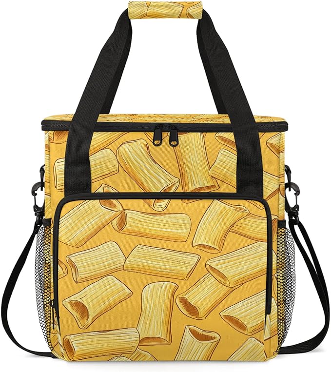 Noodles Coffee Maker Travel Bag Funny Food Insulated Grocery Bag Travel Picnic Leakproof Cooler Bags With Shoulder Strap