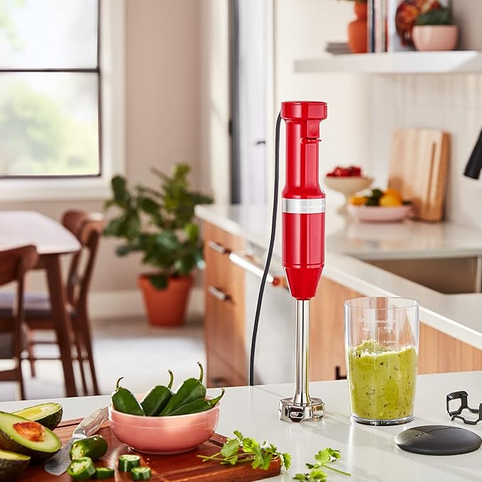 KitchenAid Variable Speed Corded Hand Blender KHBV53 Passion Red