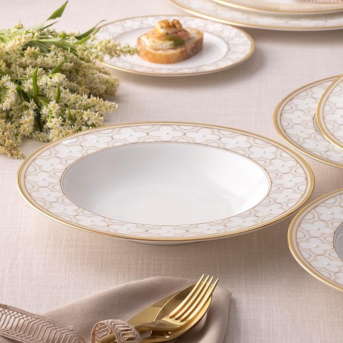 Noritake Trefolio Gold 12-Piece Dinnerware Set Service for 4