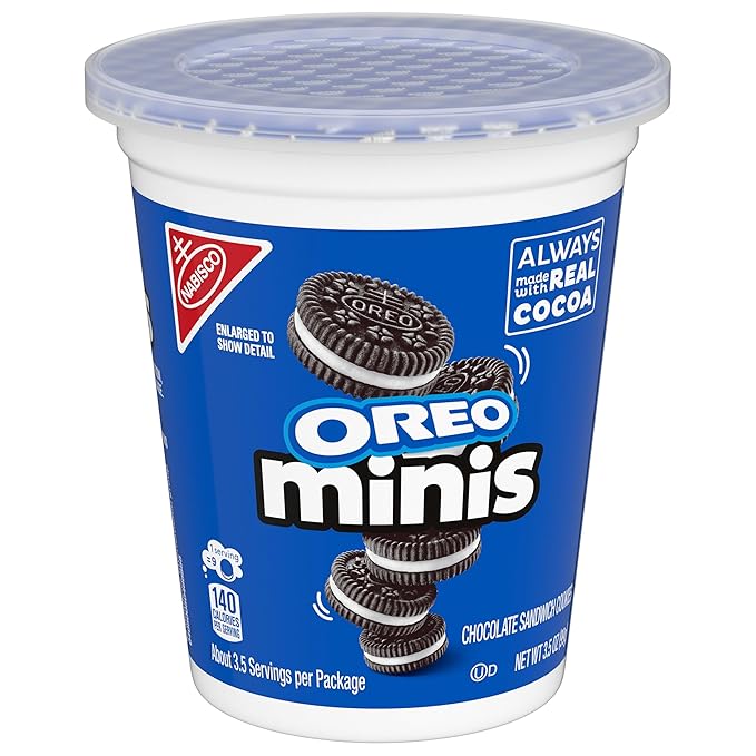 OREO Minis Chocolate Sandwich Cookies 12 - 3.5 oz Snack Cups