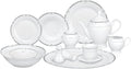 Lorren Home Trends 57-Piece Porcelain Dinnerware Set Rio Service for 8