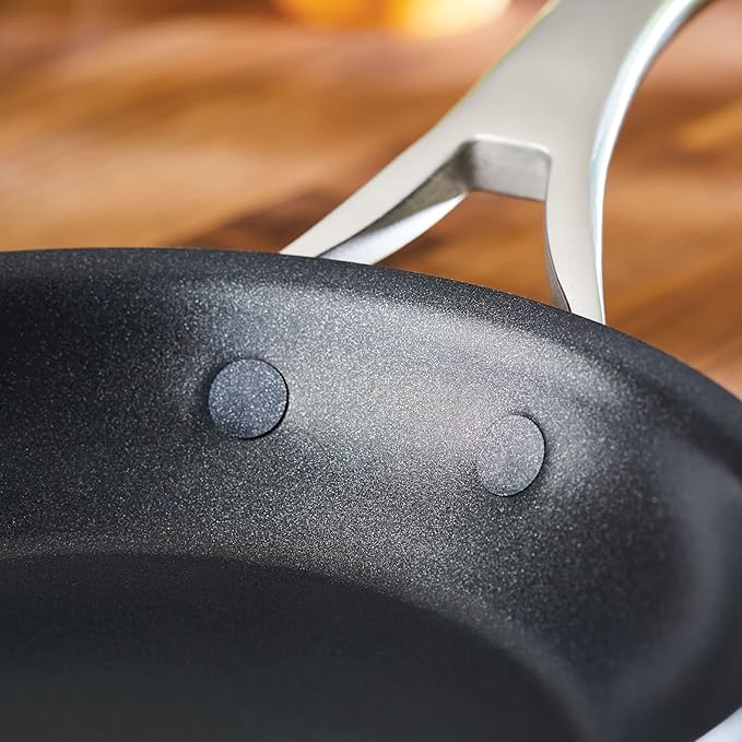 Anolon 83878 Nouvelle Copper Luxe Hard Anodized Nonstick Dutch Oven/Stockpot/Saucepan with Stainless Steel Lid/Induction Suitable/Dishwasher Safe - 4 Quart Onyx Black