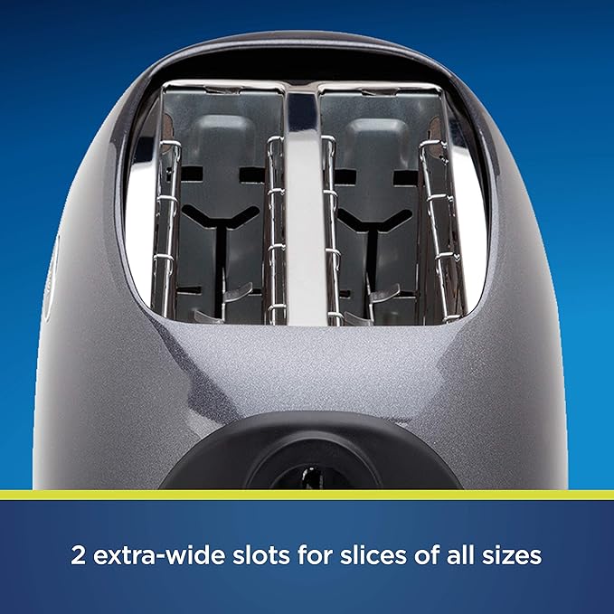 Oster 2 Slice Bread Bagel Toaster Metallic Grey