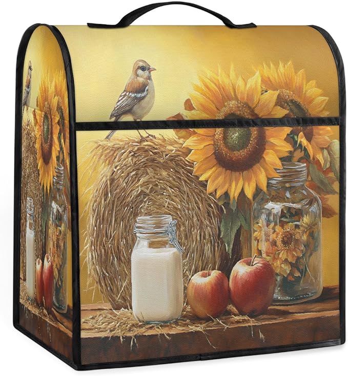 cfpolar Kitchen Aid Mixer Cover Compatible with 6-8 Quarts Sunflower Animal Bird Apples Stand Mixer Cover Kitchen Aid Mixers Accessories Appliance Organizer Bag Dust Covers with Zipper Pocket