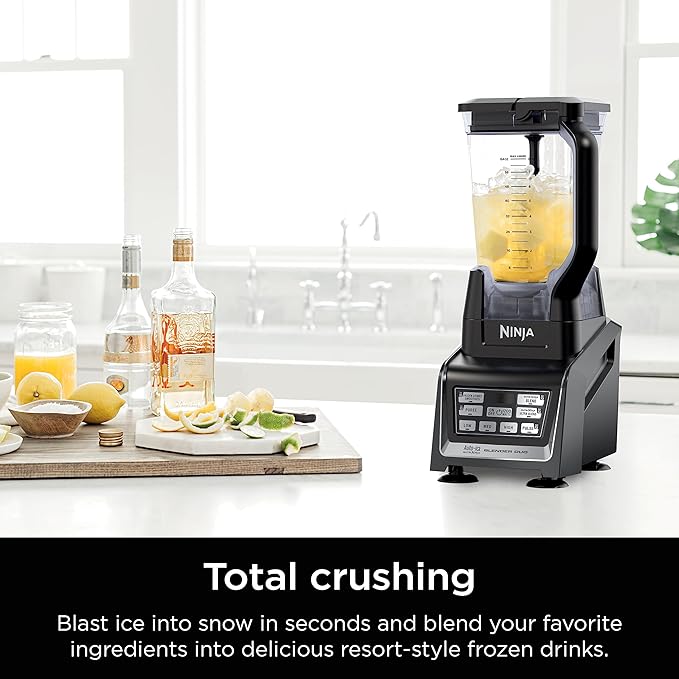 Ninja BL642 Nutri Ninja Personal &amp Countertop Blender with 1200W Auto-iQ Base 72 oz. Pitcher and 18 24 &amp 32 oz. To-Go Cups with Spout Lids For Smoothies Shakes &amp More Dishwasher Saf