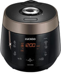 CUCKOO High Pressure Rice Cooker 6-Cup Uncooked / 12-Cup Cooked with Nonstick Inner Pot Versatile Rice Maker with 12 Menu Options and Steam Plate Fuzzy Logic Tech Voice Guide Black (CRP-P0609S)