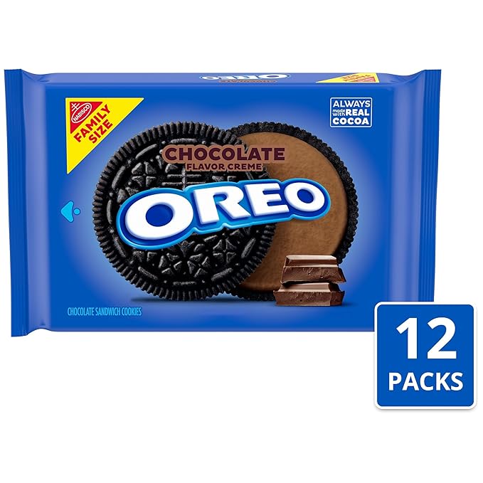 OREO Chocolate Creme Chocolate Sandwich Cookies Family Size 12 - 18.71 oz Packs