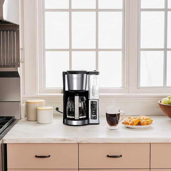Ninja 12-Cup Programmable Brewer CE251 Coffee Maker 60 oz Black/Stainless Steel (Renewed)