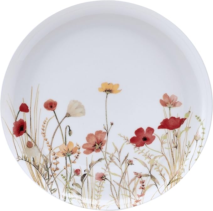 Mikasa Meadow Serenade 12 Piece Floral Bone China Durable Chip Resistant Lightweight Dinnerware Set Service for 4