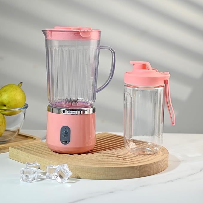 Upgraded Electric Juicer: Wireless &amp Portable 800mL Desktop Blender with High Power Detachable Cup &amp Easy-Clean Design. Ideal for Fresh Homemade Juices Perfect for Home Kitchens and Offices