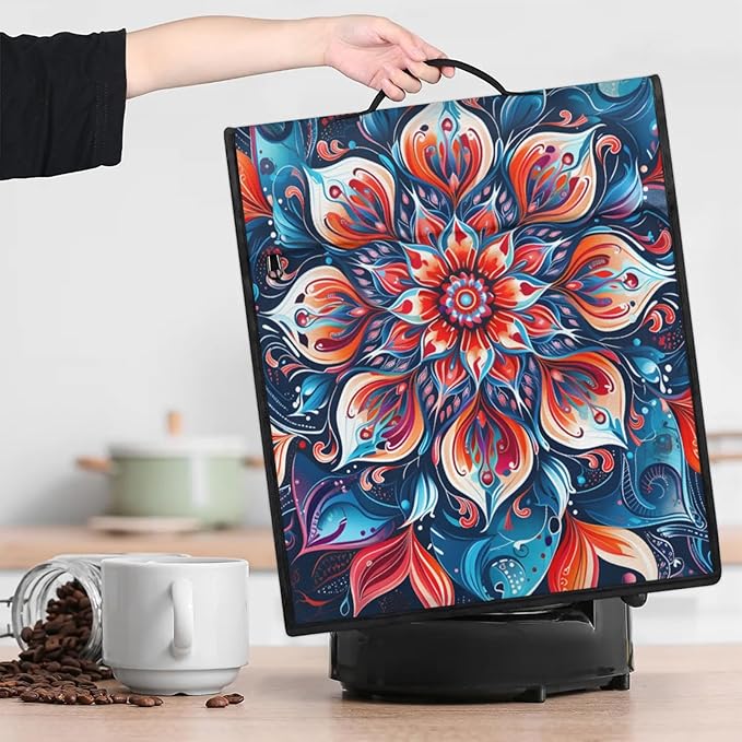 cfpolar Kitchen Aid Mixer Cover Compatible with 6-8 Quarts Ethnic Colorful Mandala Stand Mixer Cover Kitchen Aid Mixers Accessories Appliance Organizer Bag Dust Covers with Zipper Pocket