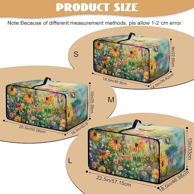 Doojoayie Small Appliance Cover 4 Slice Toaster Dust Protection Cover 18.5x14.5x 9 Bread Machine Protector Flower &amp Butterfly Print Gift for Mother Wife Women Cook