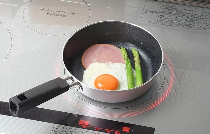 Pearl Metal Chiino HB-6554 Frying Pan 7.1 inches (18 cm) Induction Compatible Compatible with All Heat Sources Fluorine Treatment Cino