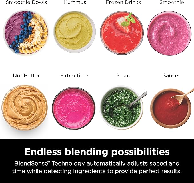 Ninja Blender | Best for Smoothies Frozen Drinks Shakes Veggie Chopper &amp More | 72 oz. Full Size Pitcher | Blender for Kitchens |1800 Watt | Black | TB201