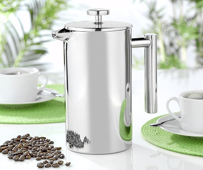 Esmeyer Oxford Stainless Steel Coffee Maker Silver 10.5 x 18.5 x 22 cm
