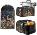 Small Toaster Cute Deer 2 Slice Toaster Cover Kitchen Small Appliance Dust Cover with Blender Dust Cover Stand Mixer or Coffee Maker Appliance Cover Dust and Fingerprint Protection Set of 3
