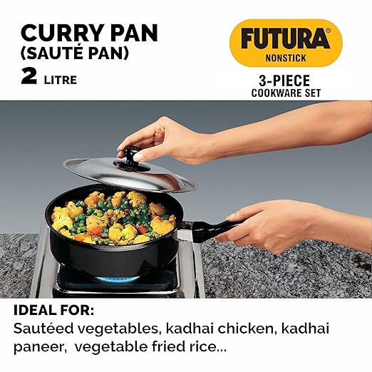 Hawkins Futura Non-Stick Cookware Set 4 Pieces (QS1)