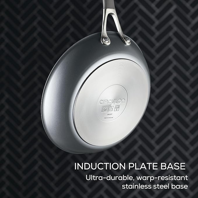 Circulon A1 Series with ScratchDefense Technology Nonstick Induction Frying Pans/Skillet Set 8.5 Inch and 10 Inch - Graphite Skillet Set (8.5 &amp 10)