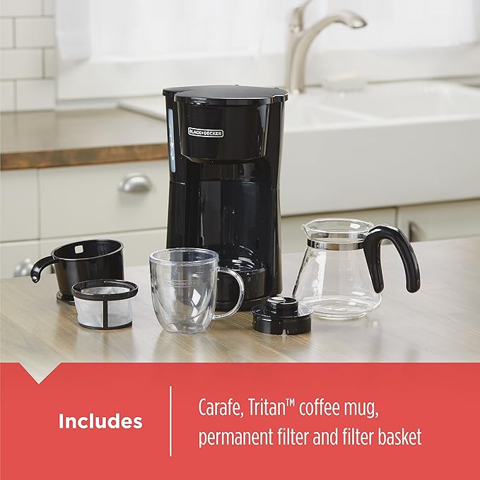 BLACK+DECKER CM0755BZ 4-in-1 5-Cup* Station Coffeemaker Black 5 Cup