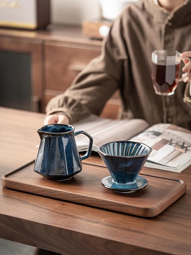 Pour Over Coffee MakerCeramic Coffee Maker With 40 pcs Paper Filter20oz/600ml Pour Over Coffee Dripper