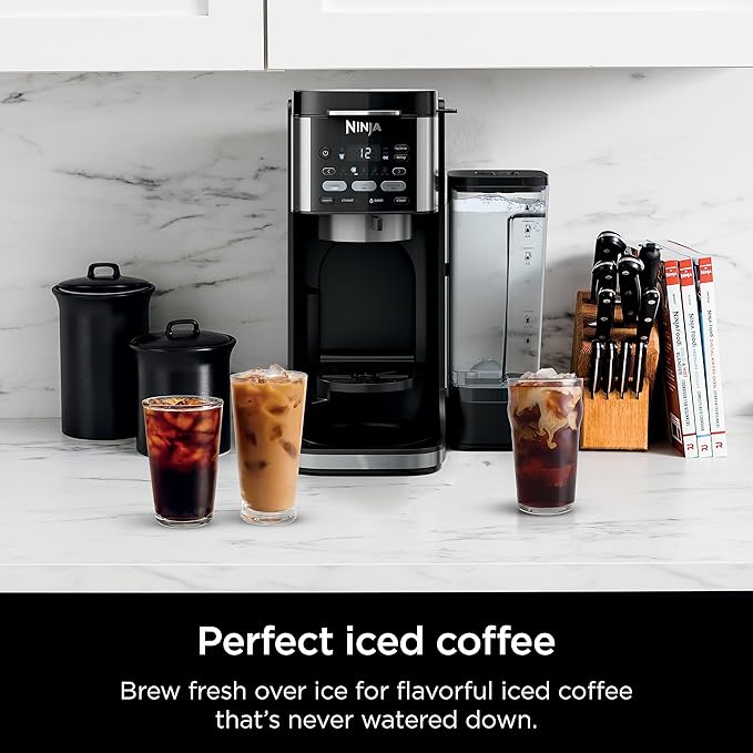 Ninja | Drip Coffee Maker | DualBrew Pro Hot &amp Iced Coffee Machine | Use with K-Cup Coffee Pods | 3 Brew Styles (Classic Rich &amp Iced) | 60oz Removable Reservoir &amp Dishwasher Safe | Black