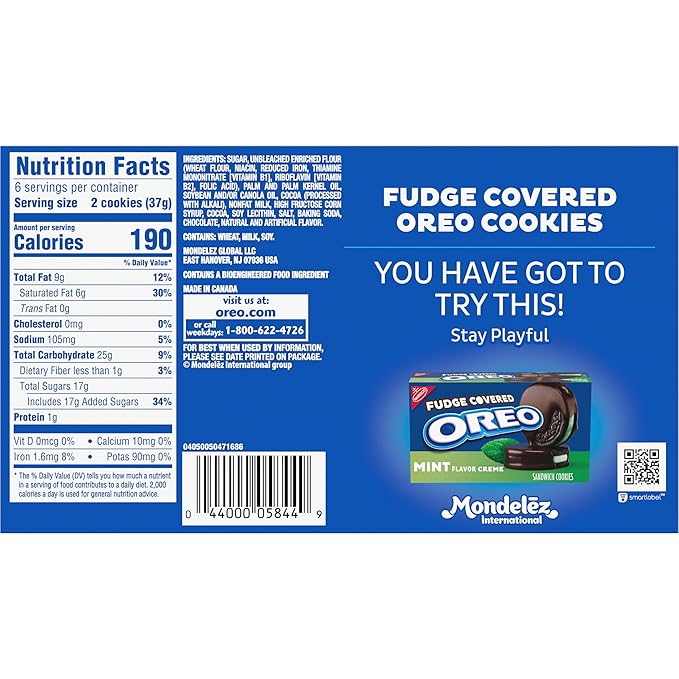 OREO Fudge Covered Chocolate Sandwich Cookies Original Flavor 12 - 7.9 oz Boxes