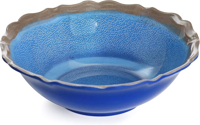 Elama Roma12 Piece Melamine Dinnerware Set Blue