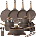 CAROTE 31pcs Pots and Pans Set Non Stick Cookware Set Pots and Pans Nonstick Kitchen Cooking Induction Cook Ware PFOA Free