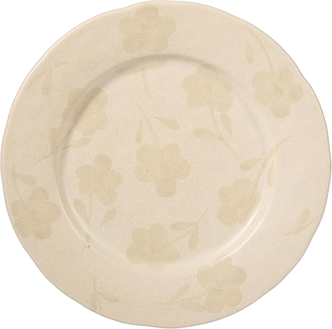 Bloomhouse - 2 Time Oprah's Favorite Things - Made in Portugal Hand Painted Dinnerware Set - Porto Petals 12 Piece (Service for 4) Floral Plates and Bowls Set - Lilly Cream