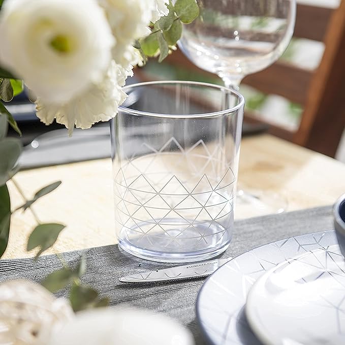 bzyoo BPA-Free Dishwasher Safe 100% Melamine Plate &amp Bowl Set for Casual dining Indoor and Outdoor Dining Party (12 PCS Dinnerware set 6pc Tumbler Bundle Set Spidy French Navy)