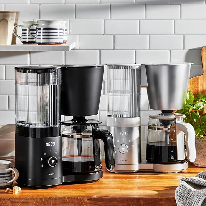 ZWILLING Enfinigy Glass Drip Coffee Maker 12 Cup Awarded the SCA Golden Cup Standard Black