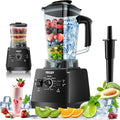 Professional BlenderSmoothies Blenders PRASKY Max.2400Watts/1000Watts Blender and Grinder Combo 25000RPM Powerful Kitchen 68oz BPA Free 2 Containers Countertop Blenders Ice Crushing Juice（Black ）