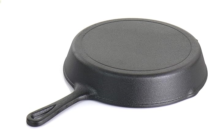 Megachef Skillet Trio Pre-Seasoned Cast Iron Cookware Set 3 Piece Black