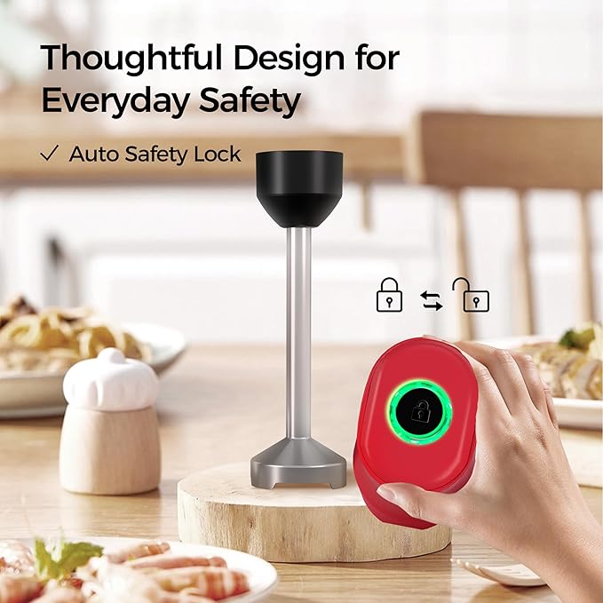 Cordless Hand Blender12V Rechargeable Immersion Blender with 60+ Bowl Battery Life4-Point Stainless Steel BladeVariable Speed &amp Egg Whisk - for SoupsSmoothies Baby Food