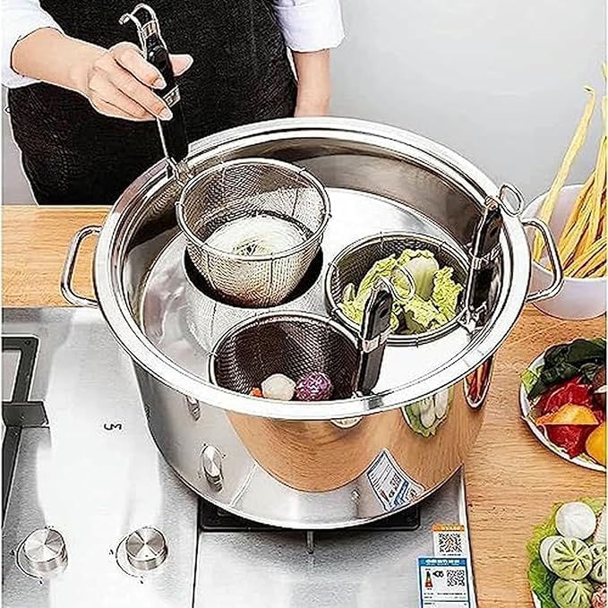 Set of Pots for 5 Holes Paste Stainless Steel Potplay with Homemade Kitchen and Restaurant Restaurant5 Hole