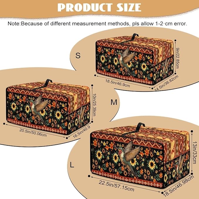 Doojoayie Small Appliance Cover Hummingbird Print 4 Slice Toaster Dust Protection Cover 19.7x16x 10 Bread Machine Protector Gift for Mother Wife Women Cook