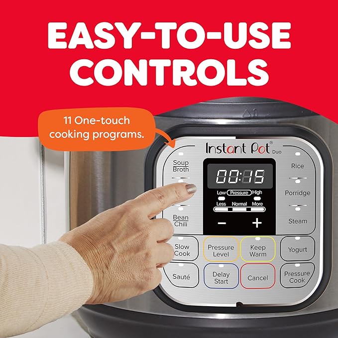 Instant Pot Duo 7-in-1 Mini Electric Pressure Cooker Slow Rice Cooker Steamer Sauté Yogurt Maker Warmer &amp Sterilizer Includes Free App with over 1900 Recipes Stainless Steel 3 Quart