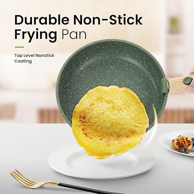 Kitchen Academy 30Pcs Bakeware &amp Cookware Set + 10Pcs Rv Pots and Pans Set with Removable Handle Cookware Sets