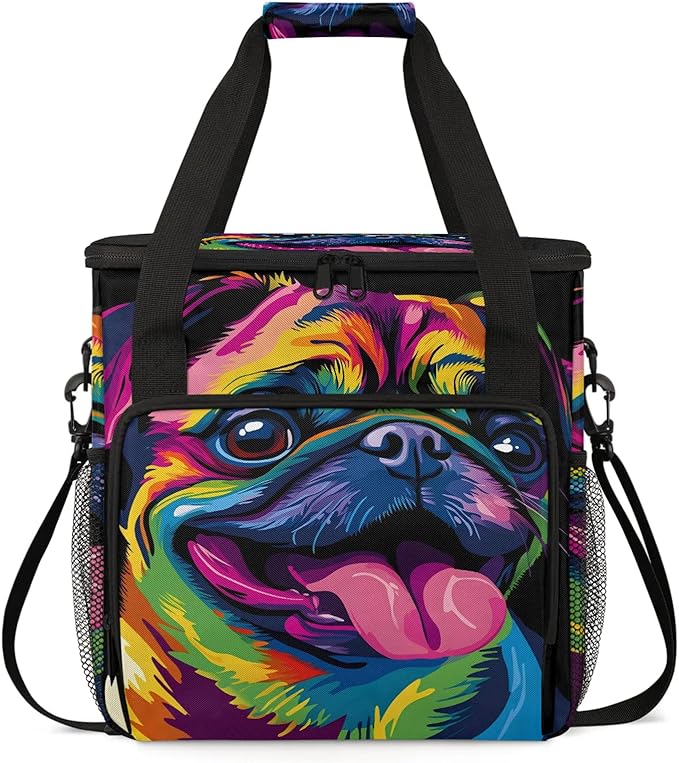 Puppy Dogs Coffee Maker Travel Bag Cute Animals Insulated Grocery Bag Travel Picnic Leakproof Cooler Bags With Shoulder Strap