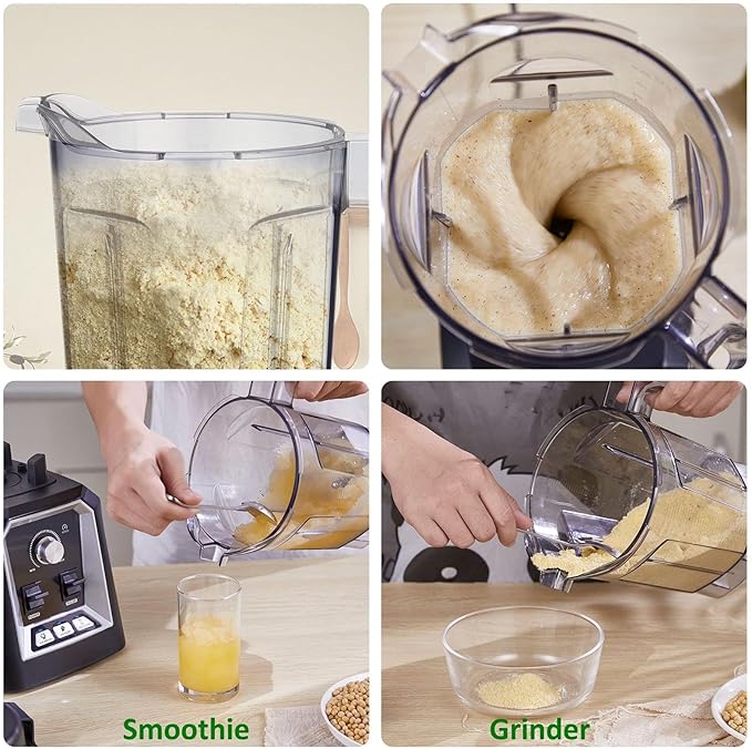 Aramox Professional Blender 3 Preset Program Infinite Speed Adjustment for Frozen Drinks Shakes for Family Meals Gatherings or Commercial Use