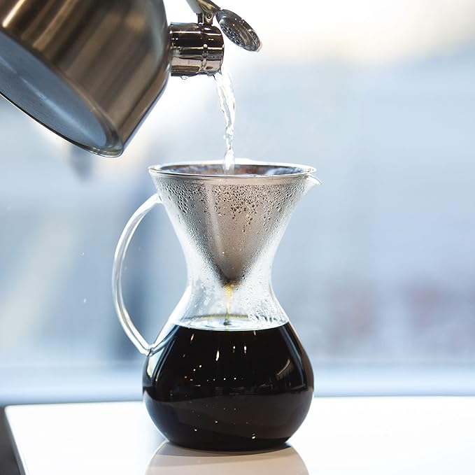 HUTCH 600mL Pour Over Coffee Brewer &amp Stainless Filter