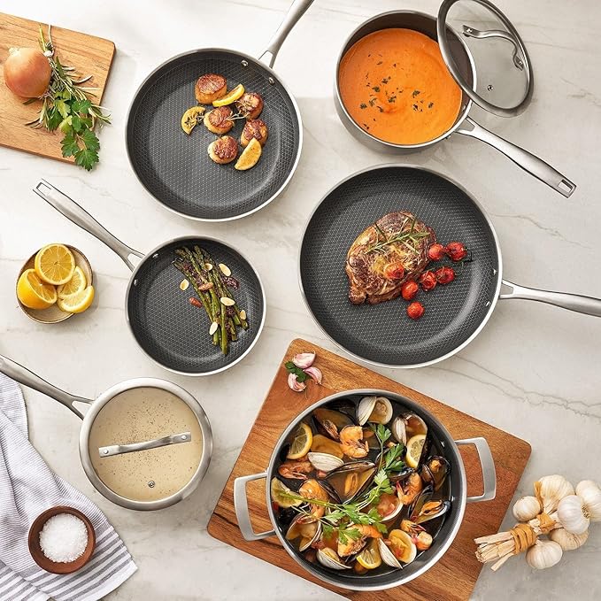 Member Marks 10-Piece Hybrid Ceramic Nonstick Cookware Set
