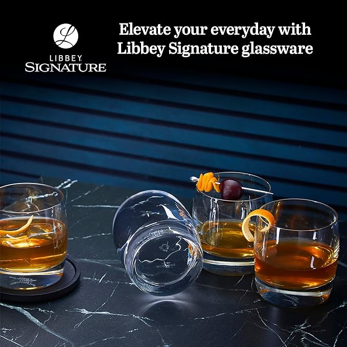 Libbey Signature Kentfield Rocks Cocktail Glasses 12 ounce Set of 8