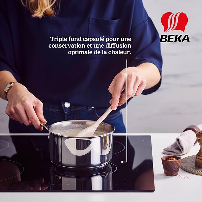 Beka Cookware Chef 4 Piece Stainless Steel Saucepan Set 44.5 x 24.5 x 15 cm Silver