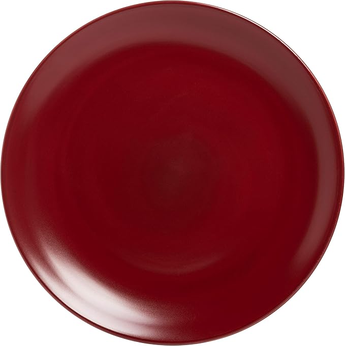 10 Strawberry Street Wazee Matte Coupe Dinnerware Set 16 pc Red