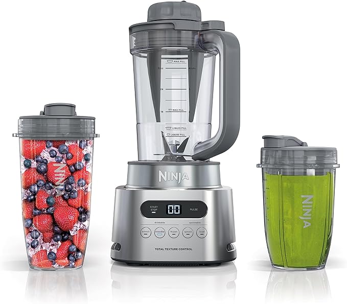 Ninja SS151 TWISTi Blender DUO High-Speed 1600 WP Smoothie Maker &amp Nutrient Extractor* 5 Functions Smoothie Spreads &amp More smartTORQUE 34-oz. Pitcher &amp (2) To-Go Cups Gray
