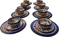 Handmade Talavera 32-Piece Dinnerware Set | Mexican Pottery (Seats 8)