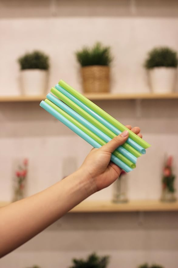 Karat [1600 ct] 9 Boba Straws (10mm Diameter) Individually Wrapped Assorted Solid Colors (C9060s)